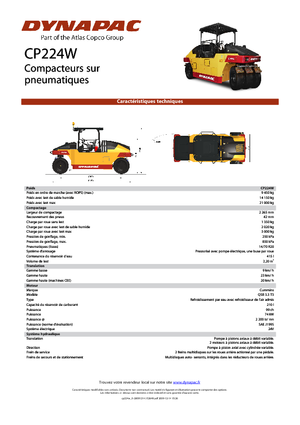 Lastik tekerlekli makaralar Dynapac CP 224 W