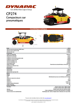 Rubber-wheeled Rollers Dynapac CP 274