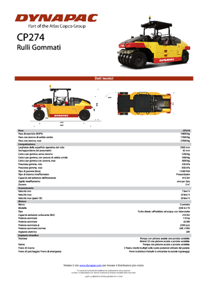 Rubber-wheeled Rollers Dynapac CP 274