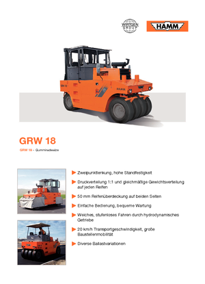Rubber-wheeled Rollers Hamm GRW 18