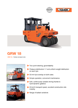 Rubber-wheeled Rollers Hamm GRW 18
