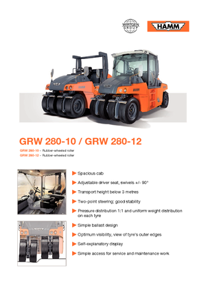 Rubber-wheeled Rollers Hamm GRW 280-10