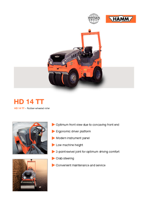 Rubber-wheeled Rollers Hamm HD 14 TT