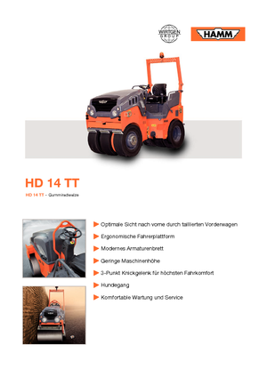 Rubber-wheeled Rollers Hamm HD 14 TT