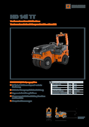 Rubber-wheeled Rollers Hamm HD 14i TT