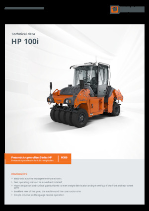Rubber-wheeled Rollers Hamm HP 100i