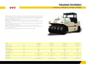 Rubber-wheeled Rollers YTO LTP2030