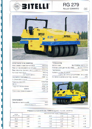 Rubber-wheeled Rollers Bitelli RG 279