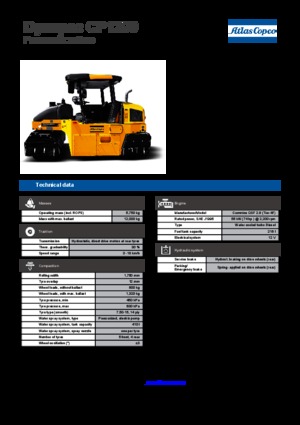 Rubber-wheeled Rollers Dynapac CP 1200