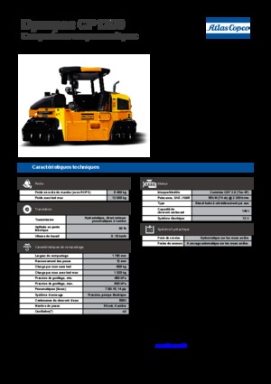 Rubber-wheeled Rollers Dynapac CP 1200