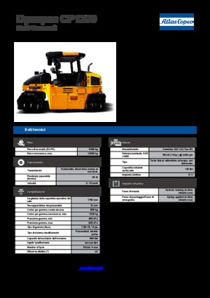 Rubber-wheeled Rollers Dynapac CP 1200