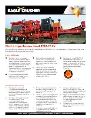 Çürük geri dönüşüm tesisleri Eagle Crusher 1200-25 CV