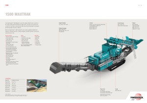 Rubble Recycling Plants Powerscreen 1500 Maxtrak