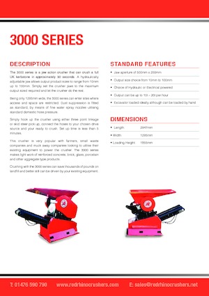 Rubble Recycling Plants Red Rhino 3000 series