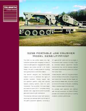 Çürük geri dönüşüm tesisleri Telsmith 3258