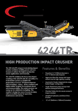 Rubble Recycling Plants Screen Machine Industries  4244TR