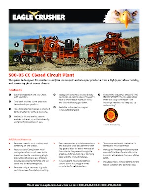 Rubble Recycling Plants Eagle Crusher 500-05 CC