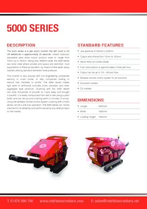 Rubble Recycling Plants Red Rhino 5000 series