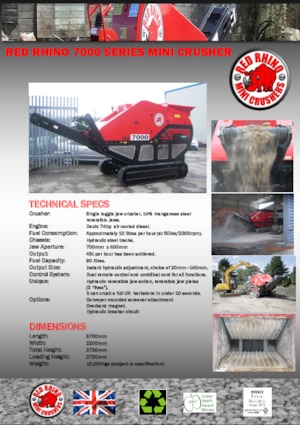 Rubble Recycling Plants Red Rhino 7000 series