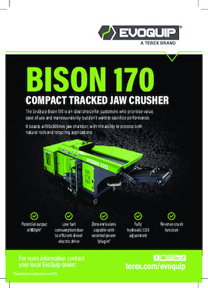 Rubble Recycling Plants EvoQuip Bison 170