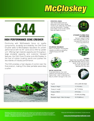 Rubble Recycling Plants McCloskey C44