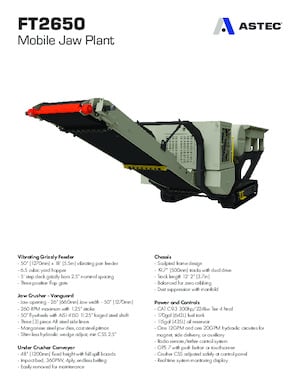 Rubble Recycling Plants Astec FT2650