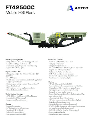 Rubble Recycling Plants Astec FT4250CC