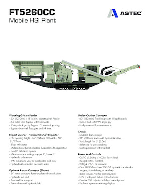 Rubble Recycling Plants Astec FT5260CC