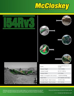 Çürük geri dönüşüm tesisleri McCloskey I54R V3