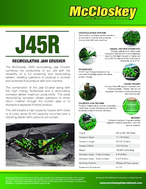 Rubble Recycling Plants McCloskey J45R