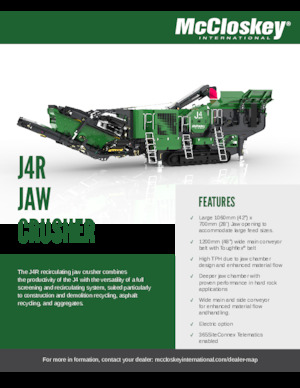 Çürük geri dönüşüm tesisleri McCloskey J4R