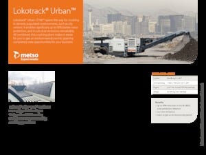 Çürük geri dönüşüm tesisleri Metso Lokotrack Urban LT 106