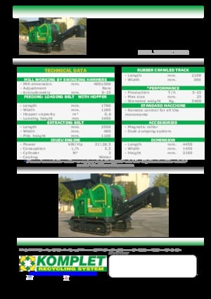 Rubble Recycling Plants Komplet MILL TRACK M 5000 