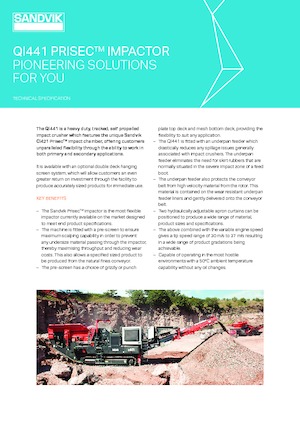 Rubble Recycling Plants Sandvik QI441