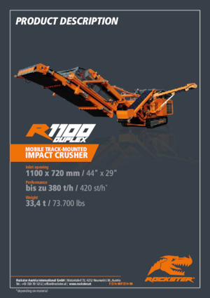 Rubble Recycling Plants Rockster R1100D