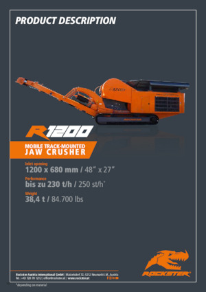 Çürük geri dönüşüm tesisleri Rockster R1200