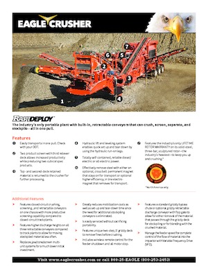 Rubble Recycling Plants Eagle Crusher Rapid-Deploy 