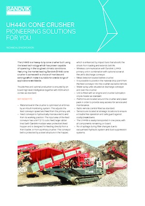 Rubble Recycling Plants Sandvik UH440i