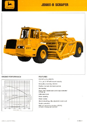 Scrapers John Deere Construction JD860-B