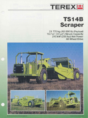 Scrapers Terex TS14B