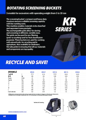 Screening buckets Hammer KR06