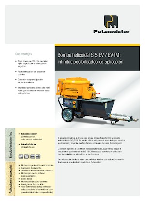 Vidalı konveyör pompaları Putzmeister S 5 EVTM