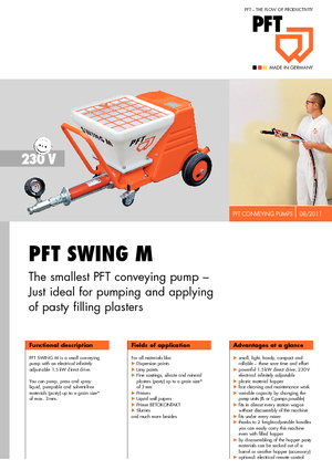 Vidalı konveyör pompaları PFT Swing M FC-230V