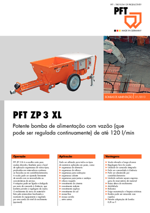 Screw Conveyor Pumps PFT ZP 3 XL V
