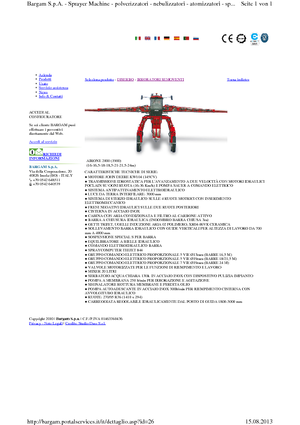 Self-propelled field sprayers Bargam Airone 2000