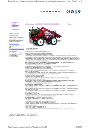 Self-propelled field sprayers Bargam Grimpeur 2500 MC