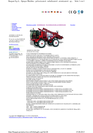 Self-propelled field sprayers Bargam Grimpeur 2500 MC