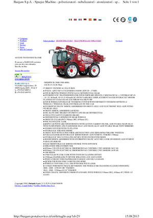 Self-propelled field sprayers Bargam Grimpeur 3000 MC
