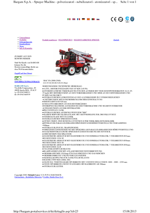 Self-propelled field sprayers Bargam Mac 2000 ES C