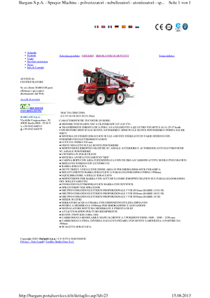 Self-propelled field sprayers Bargam Mac 2000 ES C